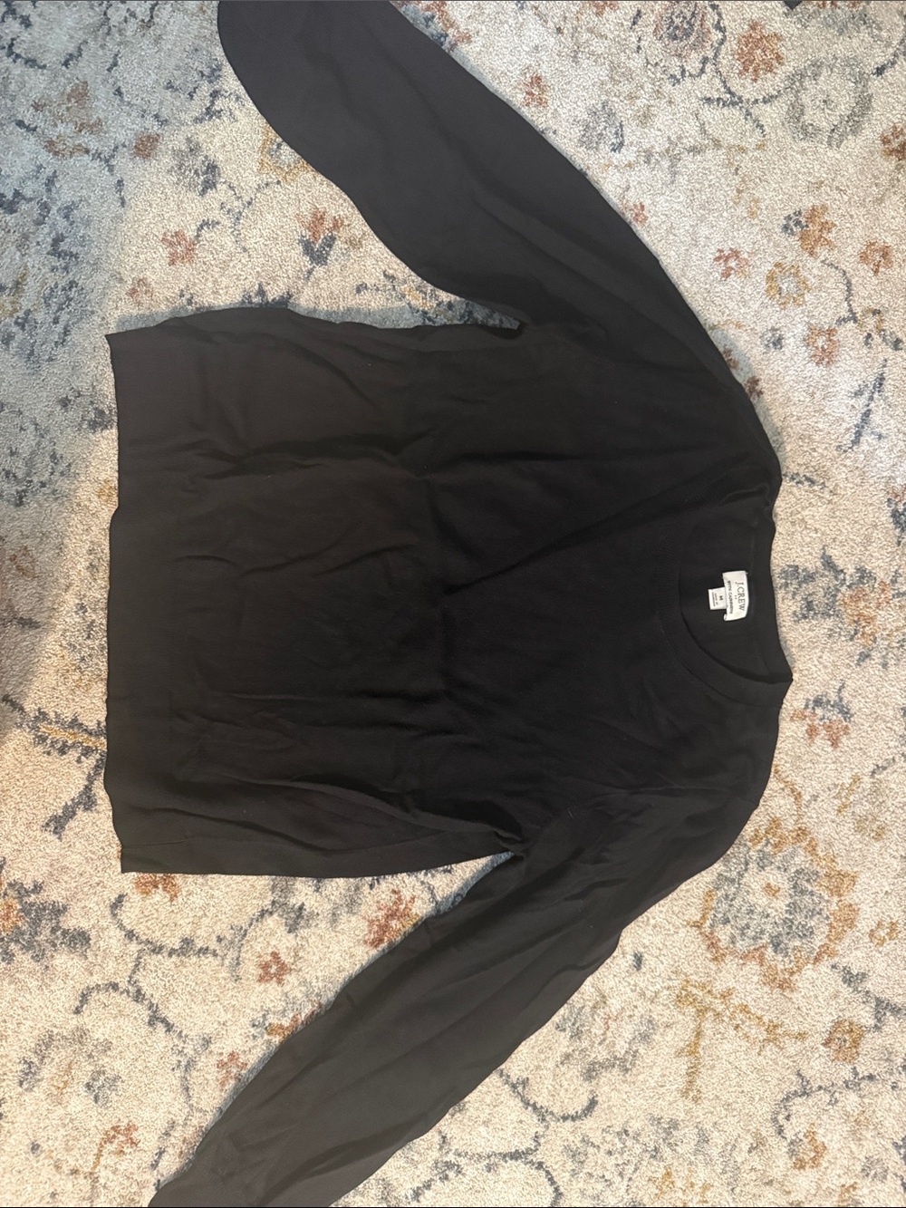 Classic Black Long Sleeve Crewneck Sweatshirt